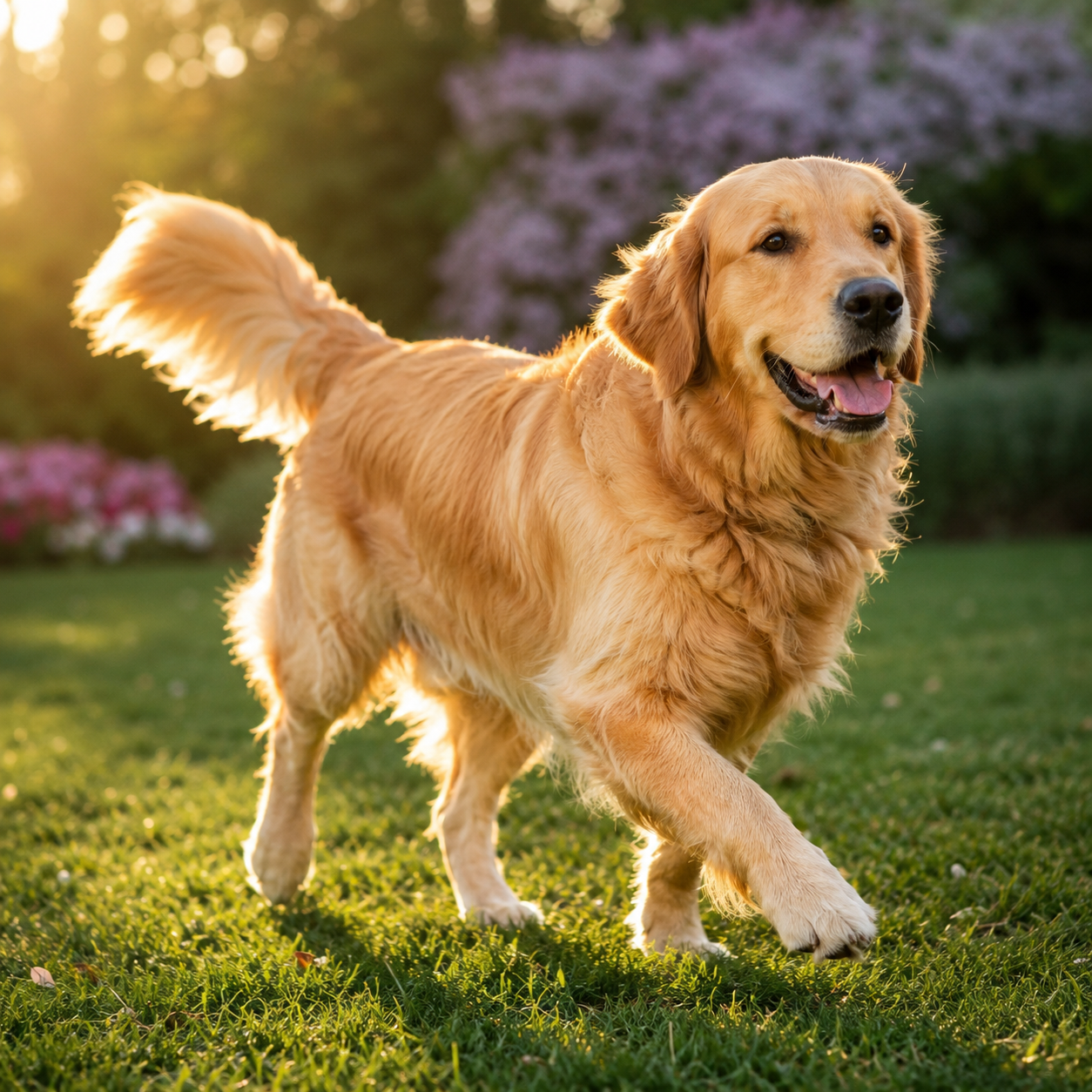 Hund bewegt sich frei und freudig